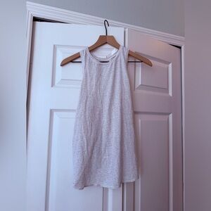 Lululemon white heathered tank top tie back
